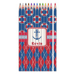 Buoy & Argyle Print Colored Pencils (Personalized)