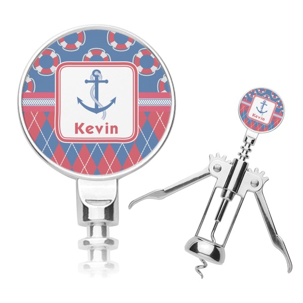 Custom Buoy & Argyle Print Corkscrew (Personalized)