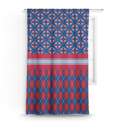 Buoy & Argyle Print Curtain Panel - Custom Size