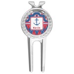 Buoy & Argyle Print Golf Divot Tool & Ball Marker (Personalized)