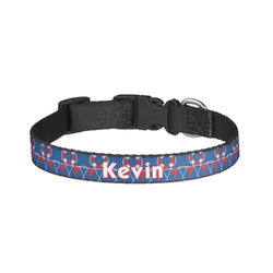 Buoy & Argyle Print Dog Collar - Large (Personalized)