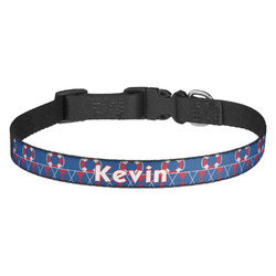 Buoy & Argyle Print Dog Collar (Personalized)