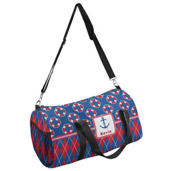 Buoy & Argyle Print Duffel Bag - Large (Personalized)