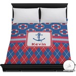 Buoy & Argyle Print Duvet Cover - Full / Queen (Personalized)