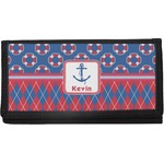 Buoy & Argyle Print Canvas Checkbook Cover (Personalized)