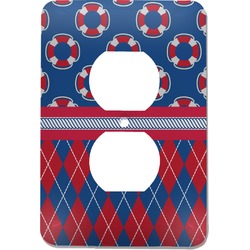 Buoy & Argyle Print Electric Outlet Plate