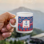 Buoy & Argyle Print Single Shot Espresso Cup - Single (Personalized)