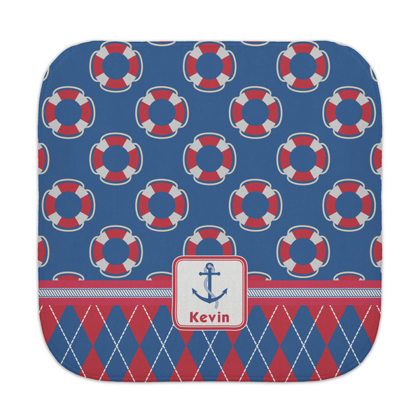 Custom Buoy & Argyle Print Face Towel (Personalized)