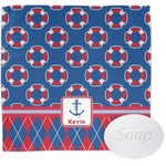 Buoy & Argyle Print Washcloth (Personalized)