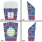 Buoy & Argyle Print French Fry Favor Box - Front & Back View