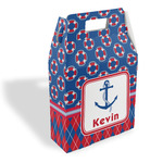 Buoy & Argyle Print Gable Favor Box (Personalized)