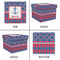 Buoy & Argyle Print Gift Boxes with Lid - Canvas Wrapped - Large - Approval