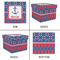 Buoy & Argyle Print Gift Boxes with Lid - Canvas Wrapped - Small - Approval