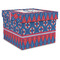 Buoy & Argyle Print Gift Boxes with Lid - Canvas Wrapped - XX-Large - Front/Main