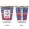 Buoy & Argyle Print Glass Shot Glass - with gold rim - APPROVAL