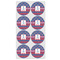 Buoy & Argyle Print Icing Circle - Medium - Set of 8