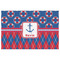 Buoy & Argyle Print Indoor / Outdoor Rug - 4'x6' - Front Flat