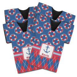 Buoy & Argyle Print Jersey Bottle Cooler - Set of 4 (Personalized)