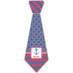 Buoy & Argyle Print Iron On Tie - 4 Sizes w/ Name or Text
