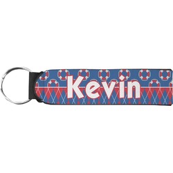 Buoy & Argyle Print Neoprene Keychain Fob (Personalized)