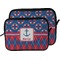 Buoy & Argyle Print Laptop Sleeve (Size Comparison)