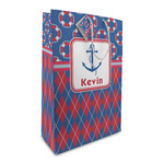 Buoy & Argyle Print Large Gift Bag (Personalized)