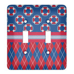 Buoy & Argyle Print Light Switch Cover (2 Toggle Plate)