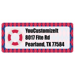 Buoy & Argyle Print Return Address Labels (Personalized)