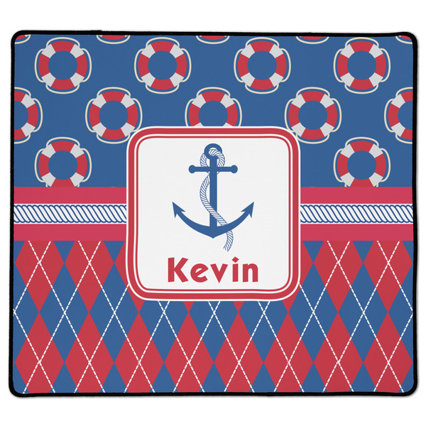 Custom Buoy & Argyle Print XL Gaming Mouse Pad - 18" x 16" (Personalized)