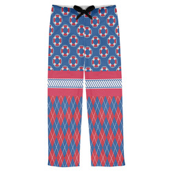 Buoy & Argyle Print Mens Pajama Pants - L