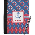 Buoy & Argyle Print Notebook Padfolio - Large w/ Name or Text