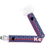 Buoy & Argyle Print Pacifier Clip (Personalized)