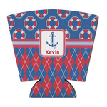 Buoy & Argyle Print Party Cup Sleeve - with Bottom (Personalized)