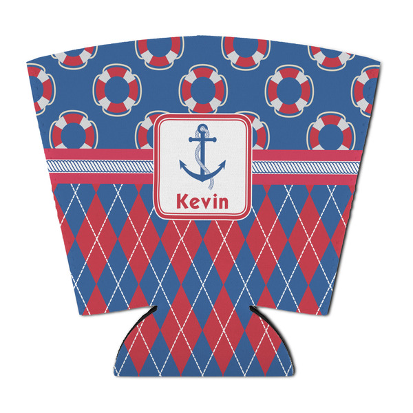 Custom Buoy & Argyle Print Party Cup Sleeve - with Bottom (Personalized)