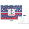 Buoy & Argyle Print Disposable Paper Placemat - Front & Back