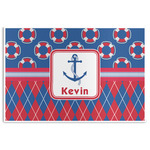 Buoy & Argyle Print Disposable Paper Placemats (Personalized)