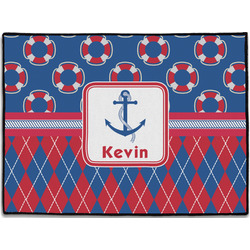 Buoy & Argyle Print Door Mat - 24"x18" (Personalized)