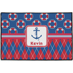 Buoy & Argyle Print Door Mat - 36"x24" (Personalized)