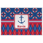 Buoy & Argyle Print Laminated Placemat w/ Name or Text