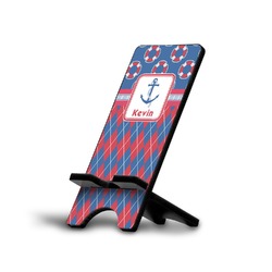 Buoy & Argyle Print Cell Phone Stand (Small) (Personalized)