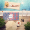 Buoy & Argyle Print Pool Towel Lifestyle