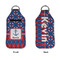 Buoy & Argyle Print Sanitizer Holder Keychain - Large APPROVAL (Flat)