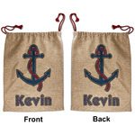 Buoy & Argyle Print Santa Sack - Front & Back (Personalized)