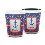 Buoy & Argyle Print Ceramic Shot Glass - 1.5 oz (Personalized)