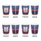 Buoy & Argyle Print Shot Glass - White - Set of 4 - APPROVAL