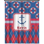 Buoy & Argyle Print Extra Long Shower Curtain - 70"x84" (Personalized)