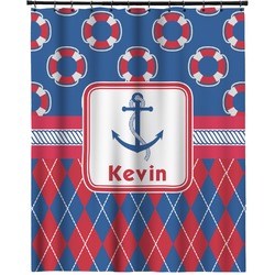 Buoy & Argyle Print Extra Long Shower Curtain - 70"x84" (Personalized)