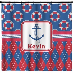 Buoy & Argyle Print Shower Curtain (Personalized)