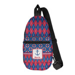 Buoy & Argyle Print Sling Bag (Personalized)