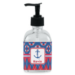 Buoy & Argyle Print Glass Soap & Lotion Bottle - Single Bottle (Personalized)